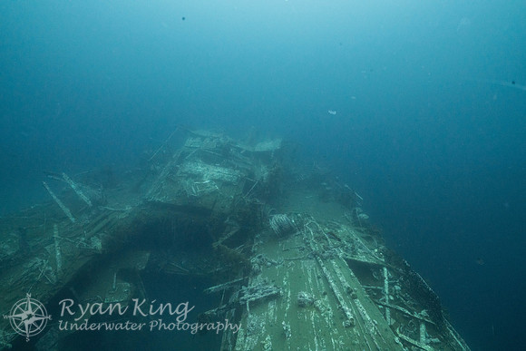Looking aft
